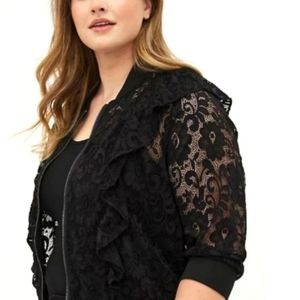 Torrid size 2 lace ruffle jacket